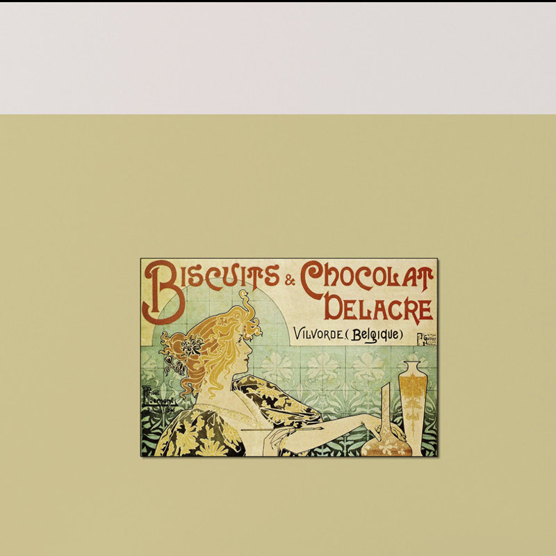 'Biscuits and Chocolat Delacre' Graphic Art Print, 60cm H x 90cm W x 1.8cm D