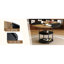 Table de salle à manger 47,3 po avec espace de rangement double couche - Design en bois et en éventail noir pour une décoration élégante de 47,3 po