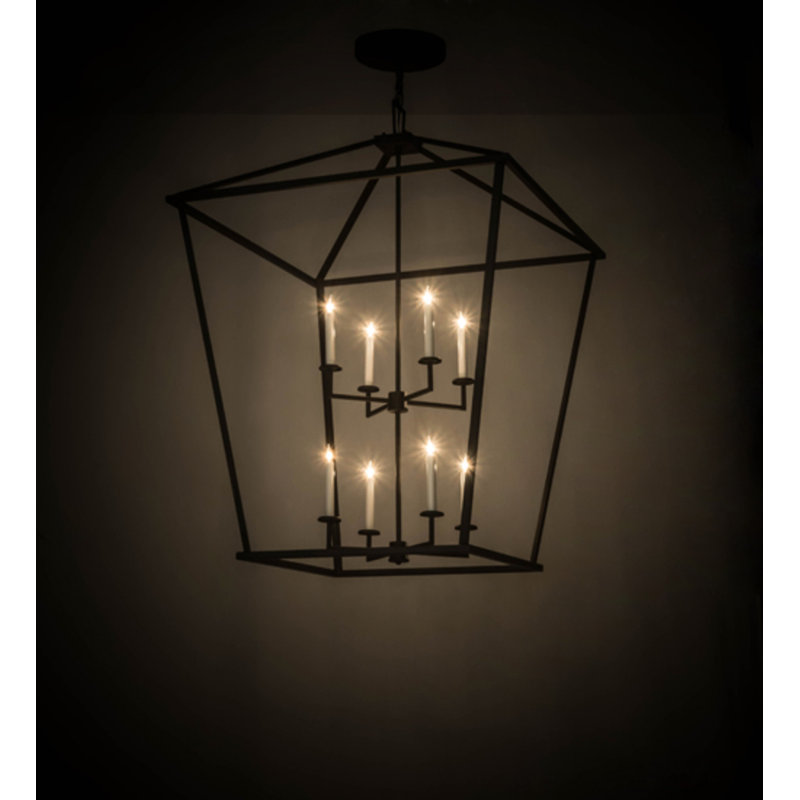 Kitzi 8 - Light Chandelier, 54" H x 51" W x 51" D, Wrought Iron