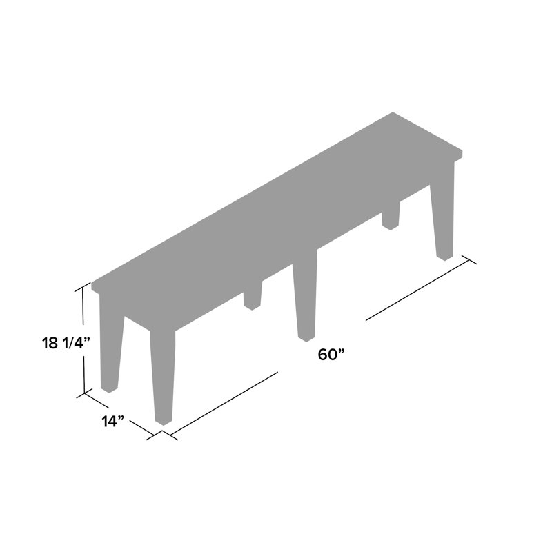 Banc en bois Bridgewater, Brun rustique