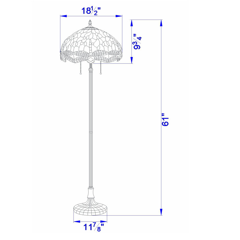 Lampe sur pied 60 "Bayford