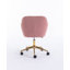 Chaise de bureau rotative à hauteur ajustable 360 ° avec pieds en métal