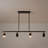 4-Light Modern Linear LED Spotlight Pendant with Adjustable Heads for Kitchen Island