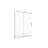 Vinesse 59 in. W x 76 in. H Single Added Frameless Shower Door with Header and Clear Glass-15662723-15662722