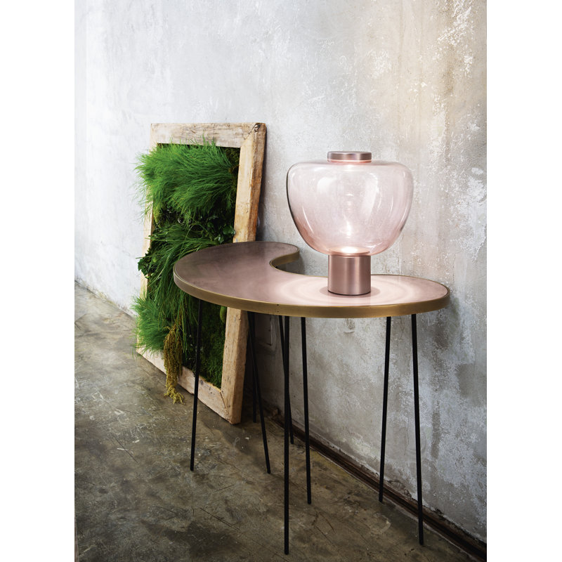 Riflesso LED Table Lamp, 14" H x 14" W x 14" D, Amber Transparent