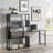Home Office Computer Desk L-Shaped Corner Table, Rotating Computer Table With 5-Tier Bookshelf, Four Installation Methods, Lockable Casters (Black)