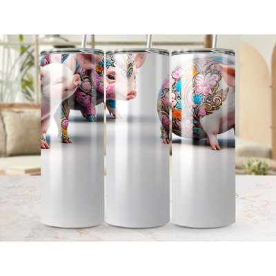 Choose Handmade Tumblers 591 mL Vacuum Insulated Stainless Steel (18/8) Travel Tumbler with Straw