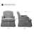 28'' Wide Swivel Upholstered Accent Armchair-1000783950