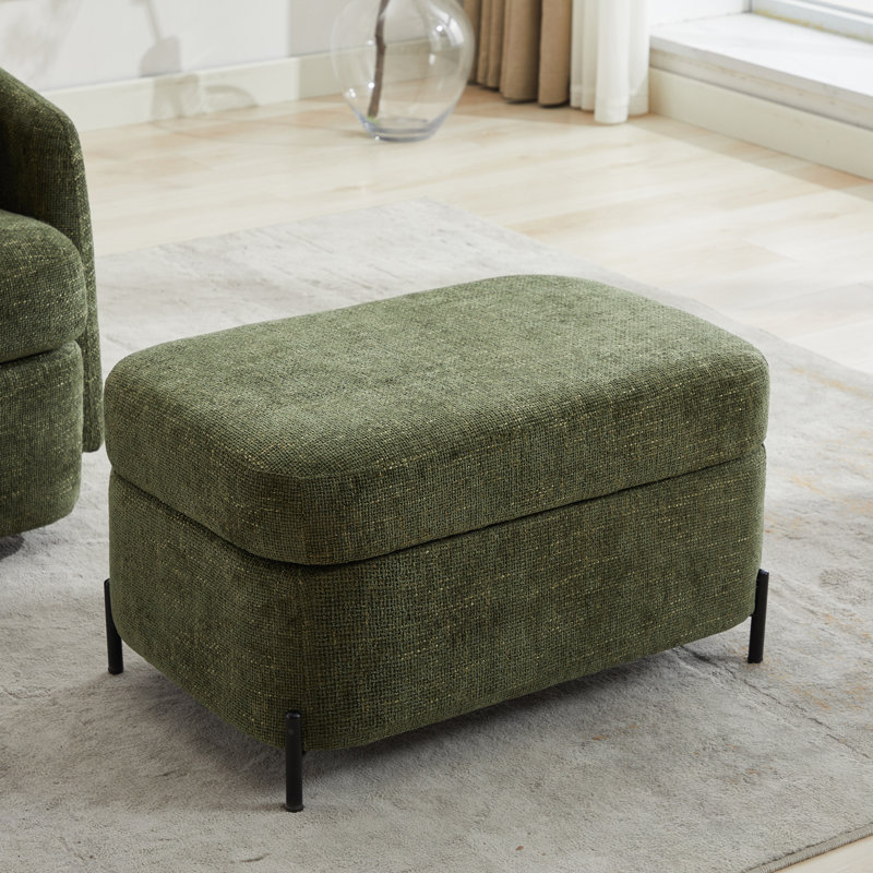 Repose-pieds caché au design moderne en chenille pour des espaces de vie confortables