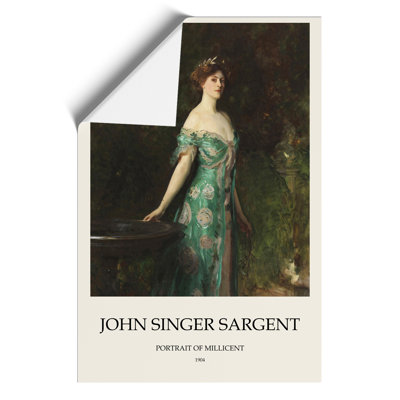Portrait Of Millicent Leveson by John Singer Sargent - No Frame Print