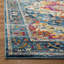 Tapis bleu / jaune à motif oriental tissé à la machine 6 pi 7 po x 6 pi 7 po