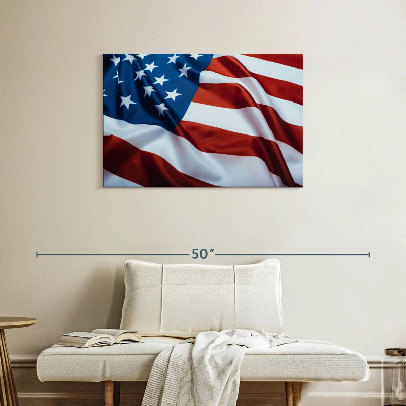 Drapeau américain Borges, H 24 po x l 36 po