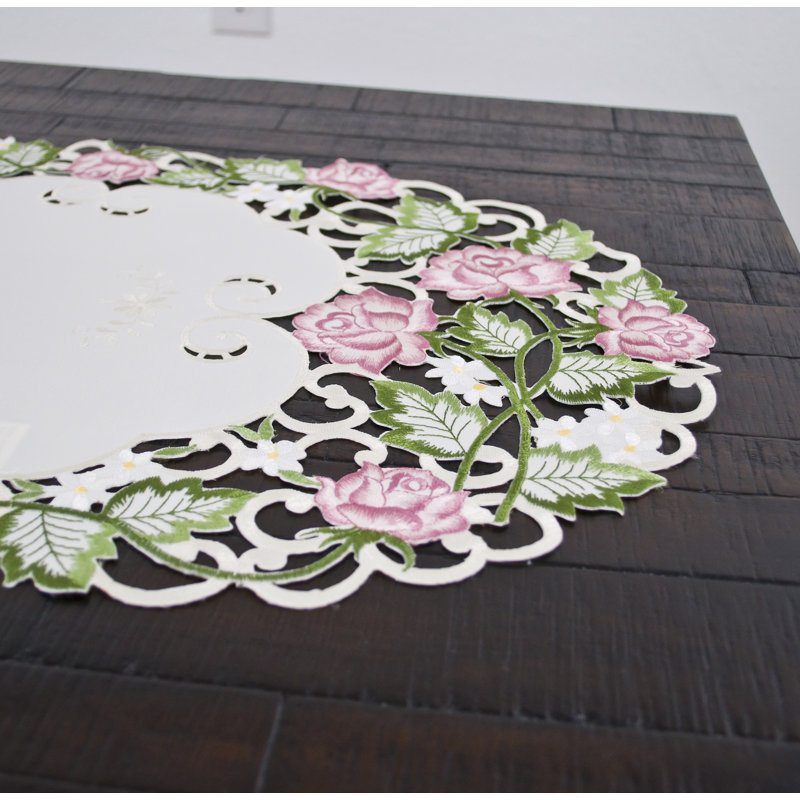 Donzae Pink Rose Table Runner (15"x53")
