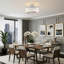 Crystal Semi Flush Mount