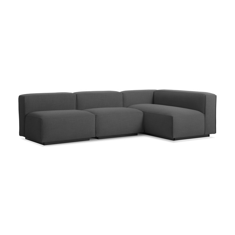 Cleon Modular Sectional, Maharam Meld in Panda, Left Hand Facing
