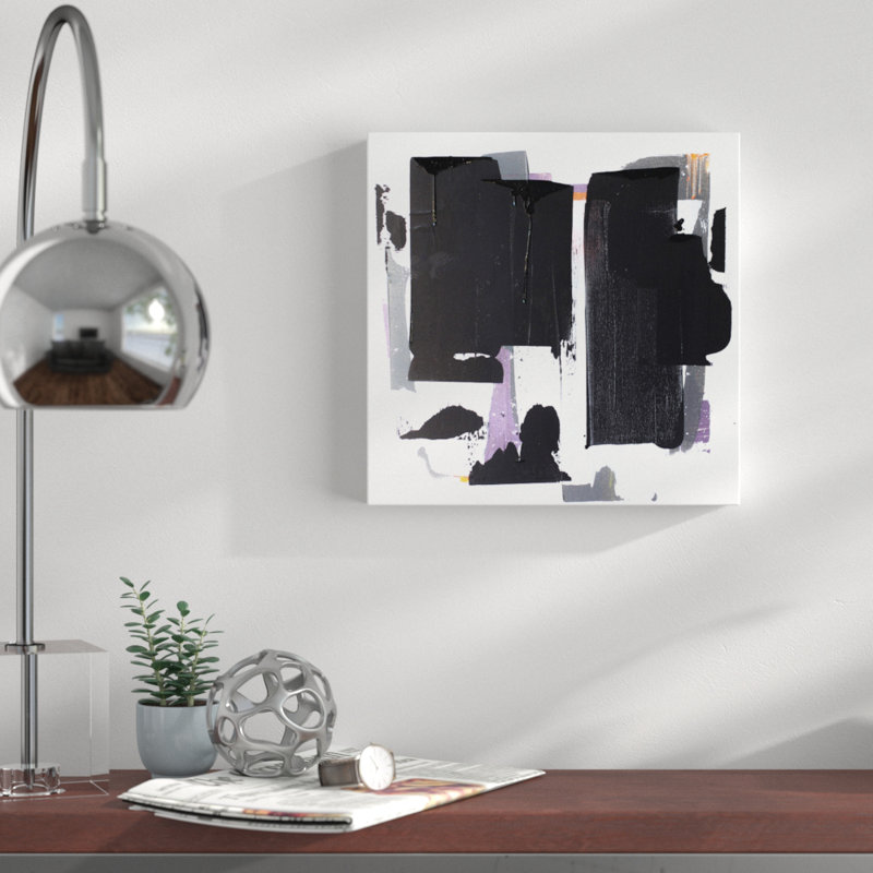 « mid-century minuit », reproduction de peinture à l’acrylique sur toile tendue, H 12 po x l 12 po