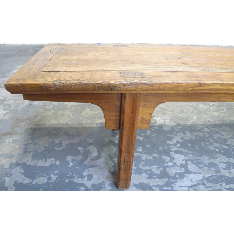 Vintage 86" Long Elm Bench, 20.9 " H x 85.8 " L x 16.5 " D
