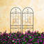 Metal Garden Trellis 71" X 19.7"  2 Packs , Rustproof Outdoor Plant Rack, Black, Easy To Assemble, With Powder Coating, Multiple Applications For Climbing Veggies 2 Pack, Rust- Holder, Galvanized