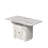 47" Wood Folding Dining Table With Storage Rack And Cabinet, Removable Entryway Table With 6 Wheels, White Marble Color Kitchen Island, Side Table And Coffee Table Versatile Table Space Saving