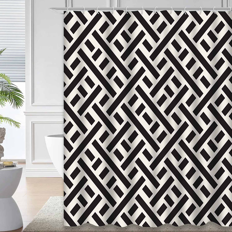 Rideau de douche Lines Lattice, L 72 po x l 72 po
