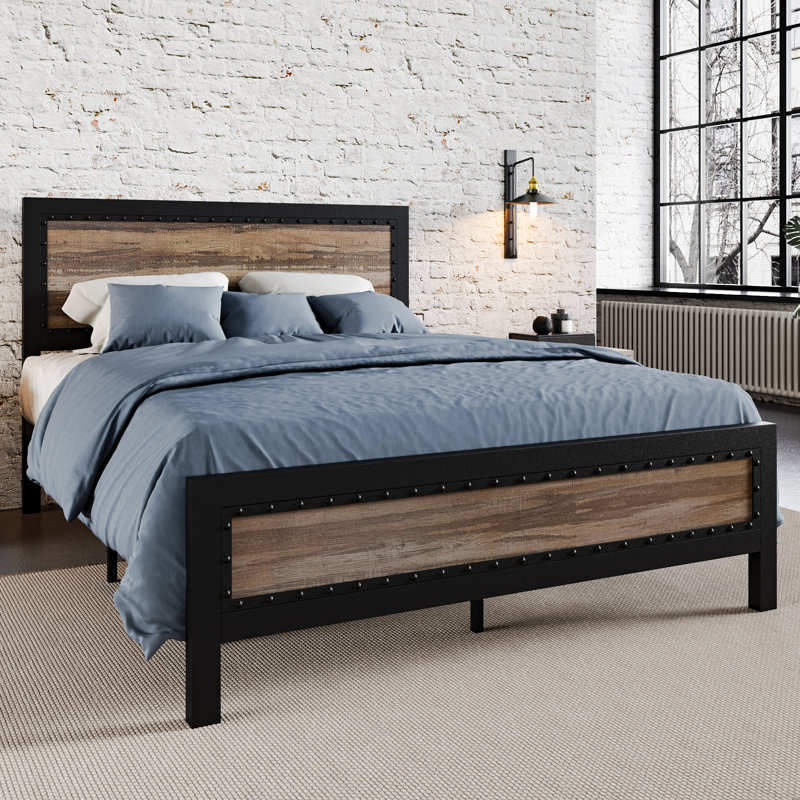 Avyanna Platform Bed, Light Brown, Queen