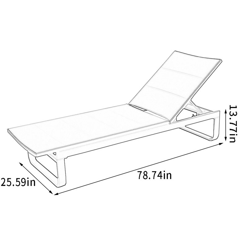Outdoor Metal Chaise Lounge