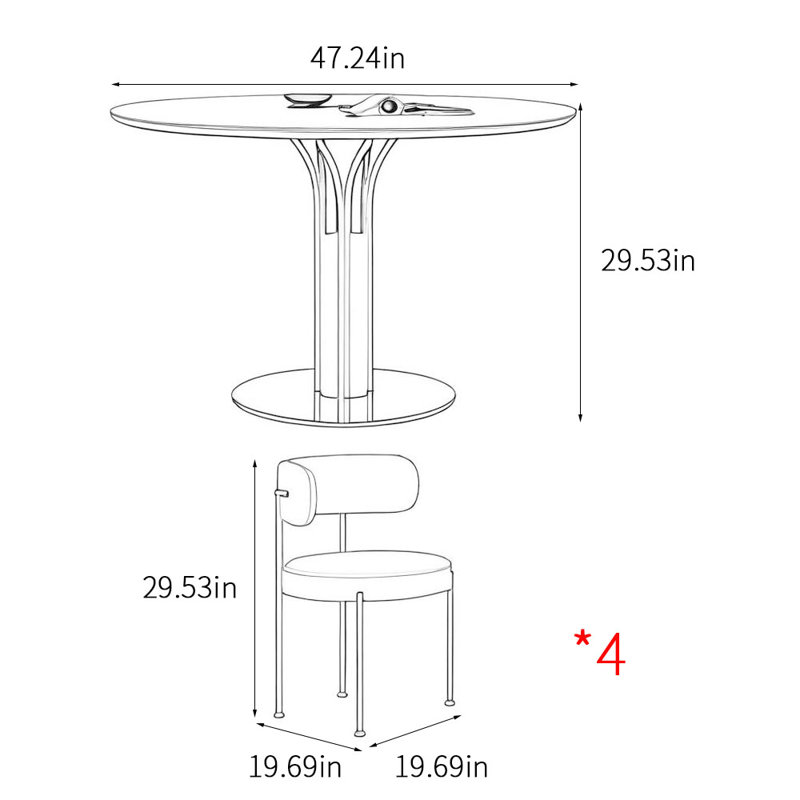 Ensemble de table de salle à manger French French Home