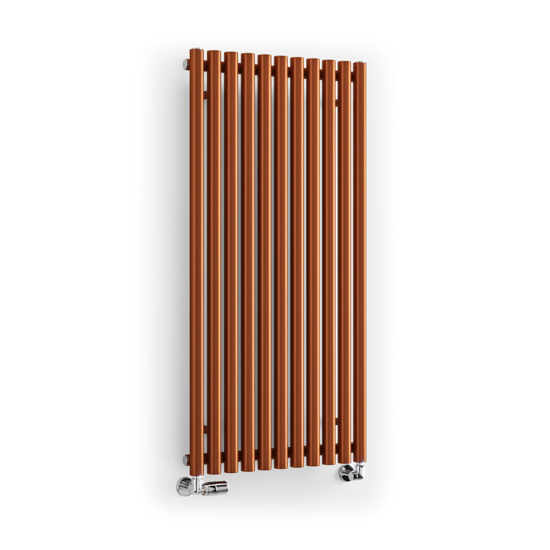 Rolo Room Reversible Cylindrical Bar Designer Radiator, Copper