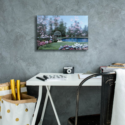 «Lakeside Gazebo» par Diane Romanello, art mural sur toile