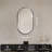 40" x 24" Matte Black Aluminum Frame Oval Wall Mounted Bathroom Vanity Mirror, High Definition Explosion-Proof Glass-1422186644-1422186645