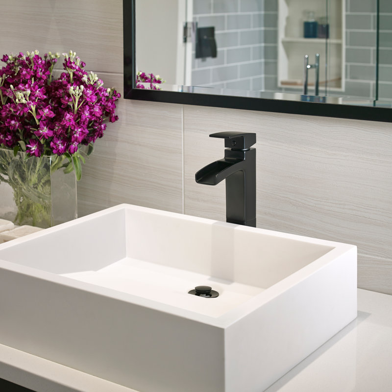 Robinet de lavabo vasque à commande simple Kenzo, Noir mat