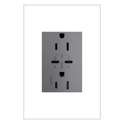 Prise de courant USB Type-C / C inviolable ultra-rapide de 65 W adorne® 15A, magnésium