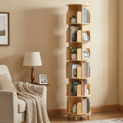 6-Tier 360° Rotating Bookshelf Storage Rack by George Oliver