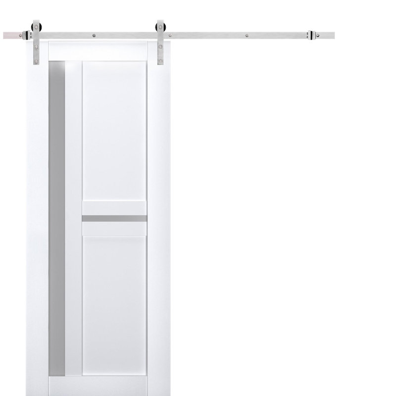 Porte de grange Veregio, 42 po x 84 po, Blanc