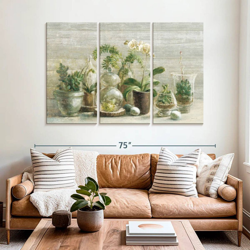 Harnek Greenhouse Orchids On Wood, 42" H x 65" W