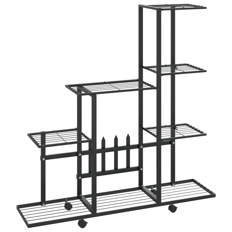 Patchett Plant Stand, 92.5cm H x 94.5cm W x 25cm D, Black