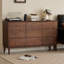 Armoire d'appoint en bois massif de couleur noyer noir