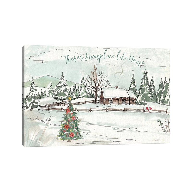 Seasonal Charm X Snowplace by Anne Tavoletti - Wrapped Canvas Print, 45.72cm H x 66.04cm W x 1.905cm D