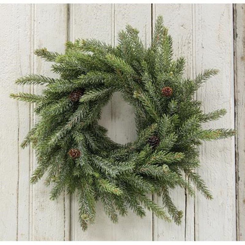 Faux Spruce Plastic, Metal 18'' Wreath