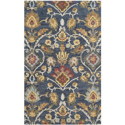 Tapis floral en laine touffeté à la main Haimes