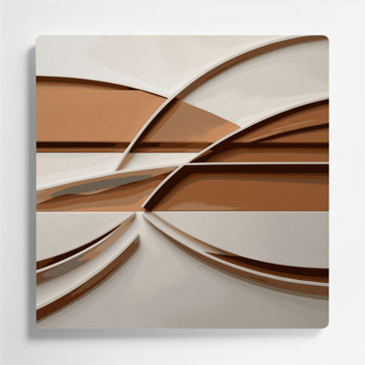 Minimalisme 21, art mural en métal brun