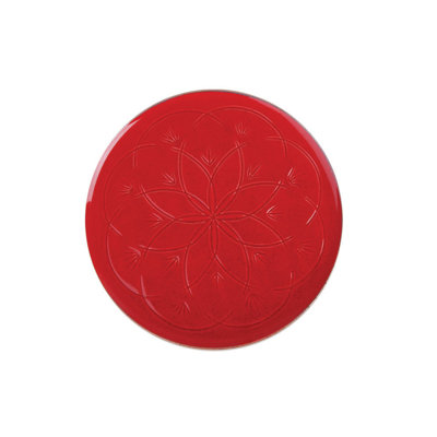 Christina Set Of 6 Flat Plates, Red, 32 Cm