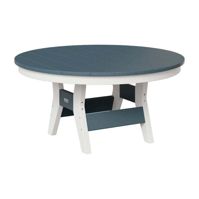 Table de conversation ronde 38 po Berlin Gardens Harbor, Ardoise / blanc