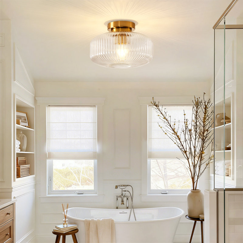 Glass Semi Flush Mount