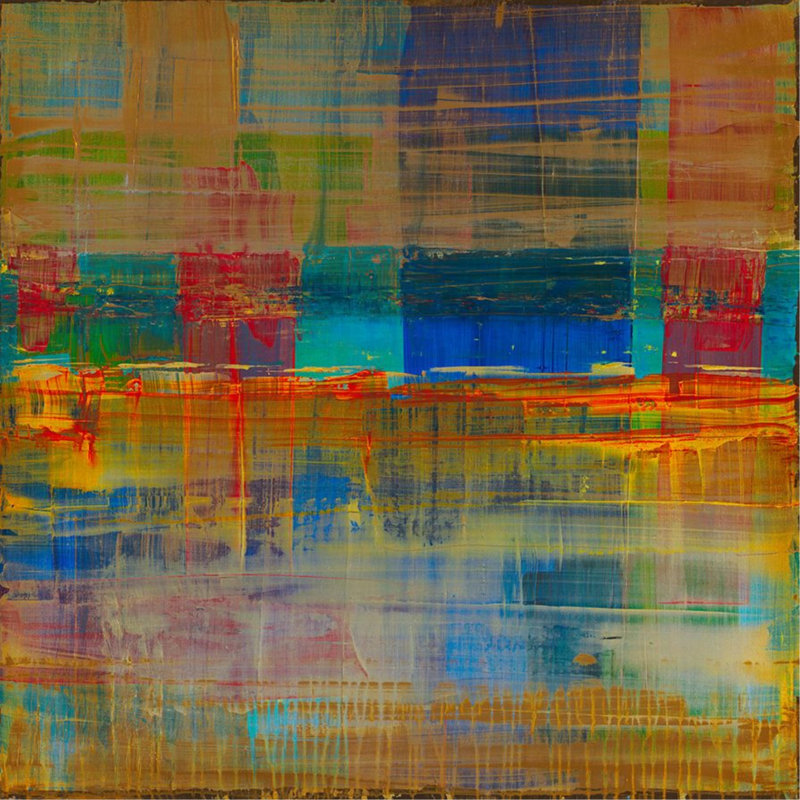" Colorplay IX " Graphic Art Print, 30" H x 30" W, Glass Coat