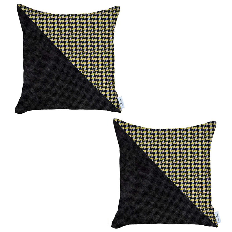  Coussin réversible, Jaune / noir
