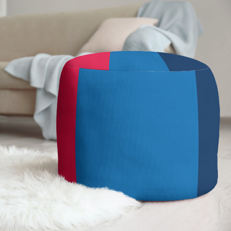 repose-pieds rond 20,5", Red/Blue/Navy