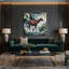 Faune, art mural sur toile gris Okapi-1436081971