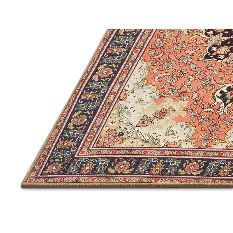 Tapis orange/jaune traditionnel Rinelle, Rectangle 2 pi x 4 pi