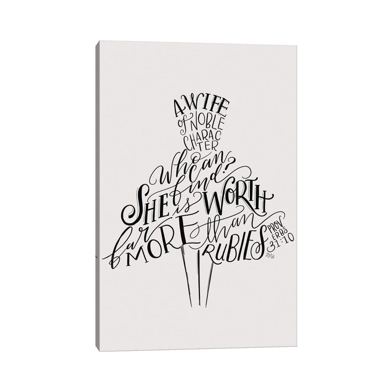 Proverbs 31 Dress III by Lily & Val - Print on Canvas, Wrapped Canvas, 20.32 cm H x 30.48 cm W